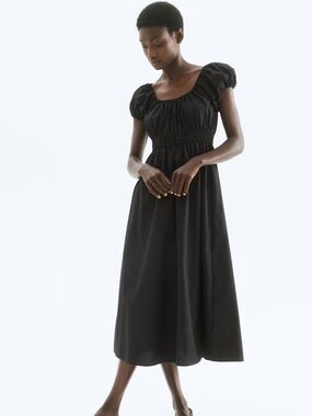 NWOT H&M Black Puff-Sleeve Dress